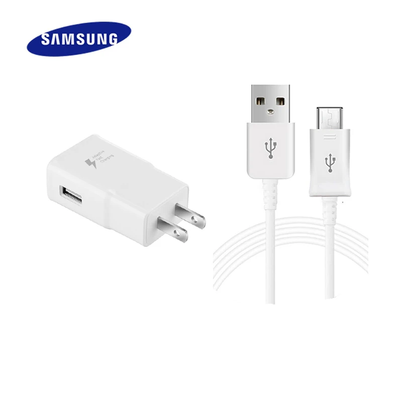 Samsung Тип C/Micro USB дата кабель быстрой зарядки США/EU/Великобритании Разъем для Galaxy S8 S8P S9 S9P Note8 с 1,2 м/1,5 м зарядное устройство для смартфонов - Цвет: White-US