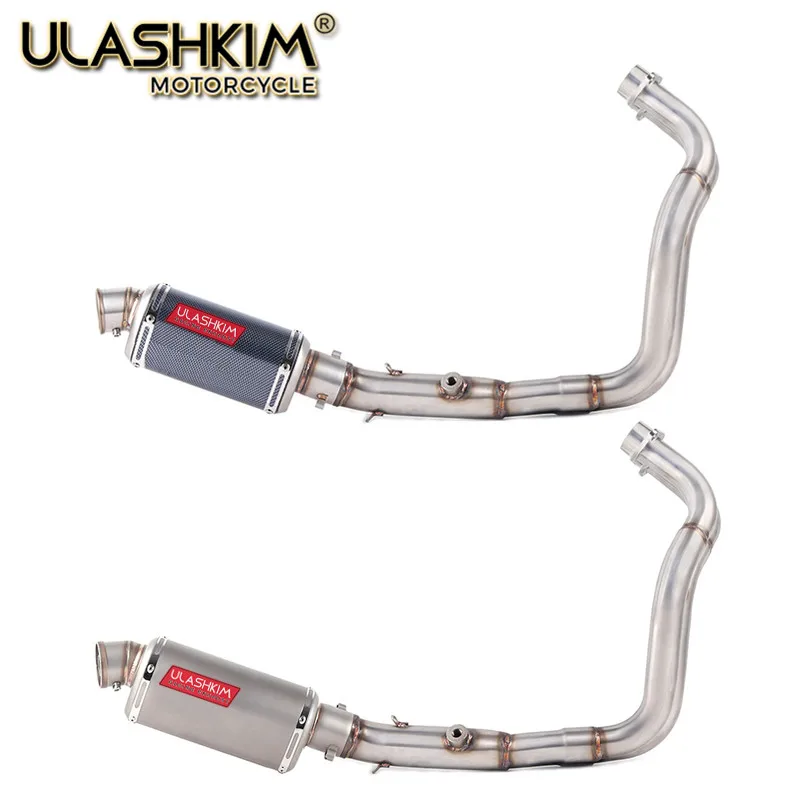 

MT07 FZ07 Motorcycle Slip On Exhaust Full System Muffler Header Pipe With Moveable DB Killer For yamaha MT-07 FZ-07