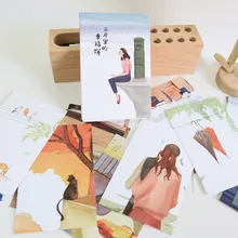 30 листов/набор девушка пейзаж картины открытка Старинная открытка Рождественский подарок открытка поздравительные открытки открытка