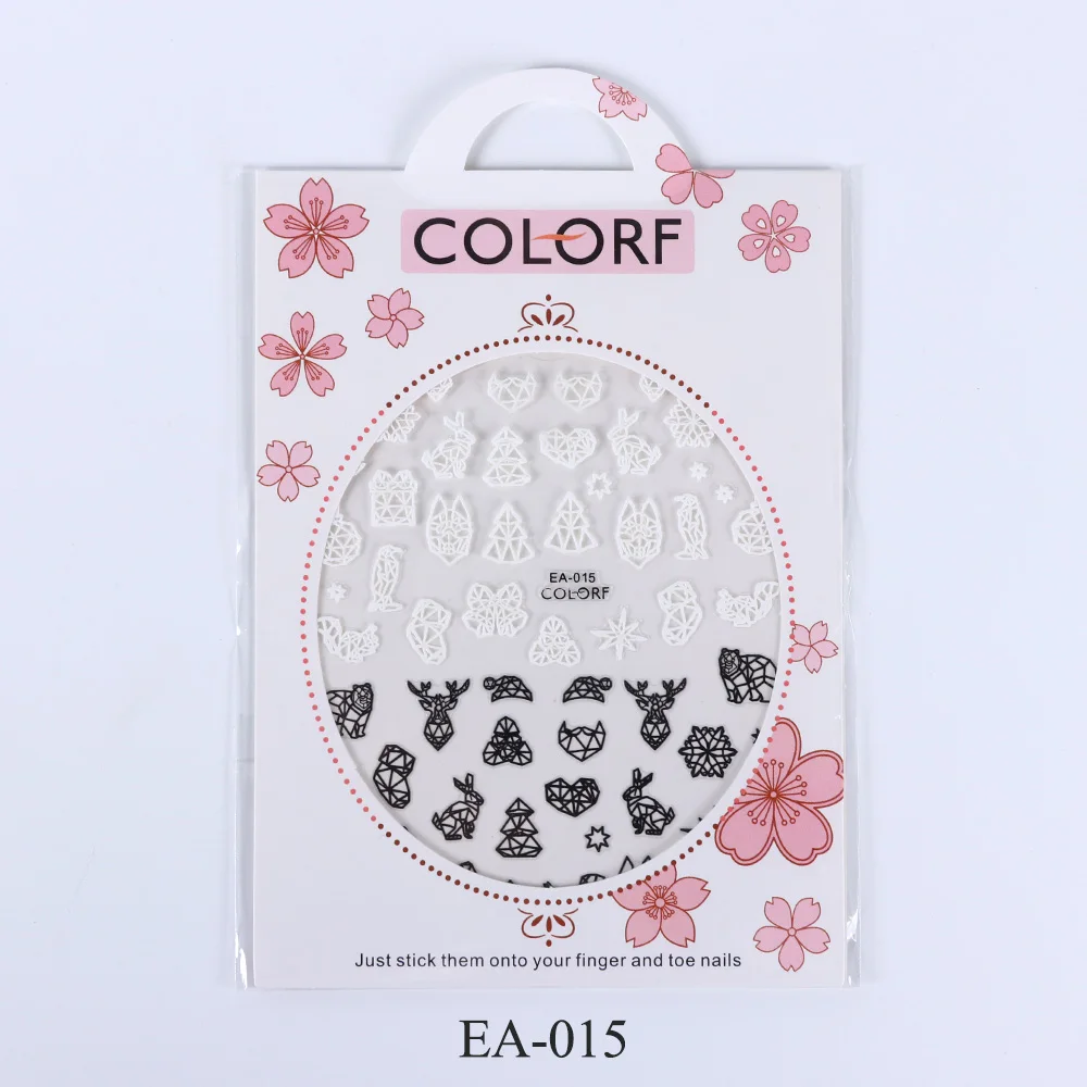 1 шт 3D наклейки для ногтей рельефные цветы кружева белые дизайны с гравировкой клейкие наклейки слайдеры Кончики ногтей украшения TREA011-024
