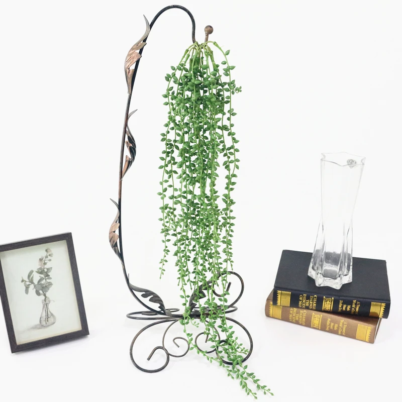JAROWN Simulation Succulent Plants Artificial Lover Tears Green Rattan Wall Hangings Home Garden DIY Wedding Party Leisure Decor (12)