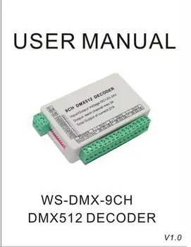 

9CH dmx512 decoder,9 channel LED Controller dmx 512 dimmer,drive,3 group RGB output each channel Max 3A for LED strip