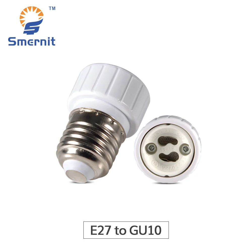 1PCS E27 to GU10 Lamp Holder Converter LED Light Base Adapter Socket