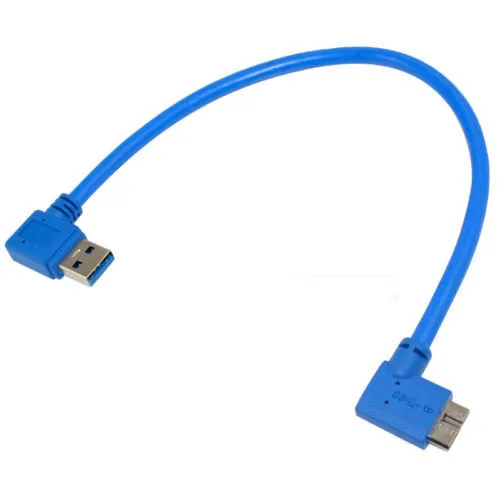 30 см USB 3 0 A 90 градусов с левым углом от папа до прямоугольным коротким кабелем|left