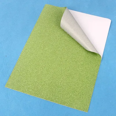 21*29,7 см 20 листов A4 красочные само-клейкая блестящая бумага DIY Скрапбукинг корабль оригами бумажная упаковка для свадебной вечеринки украшения - Цвет: Зеленый