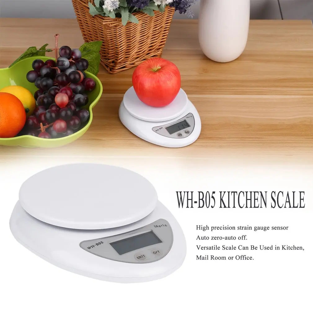 

5kg 5000g/1g Digital Kitchen Food Diet Postal Scale Electronic Weight Balance Weighing Scales