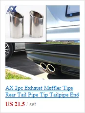 AX 2 шт. глушитель наконечники задний наконечник выхлопной трубы Отделка крышки из нержавеющей стали декор для VW Tiguan 2