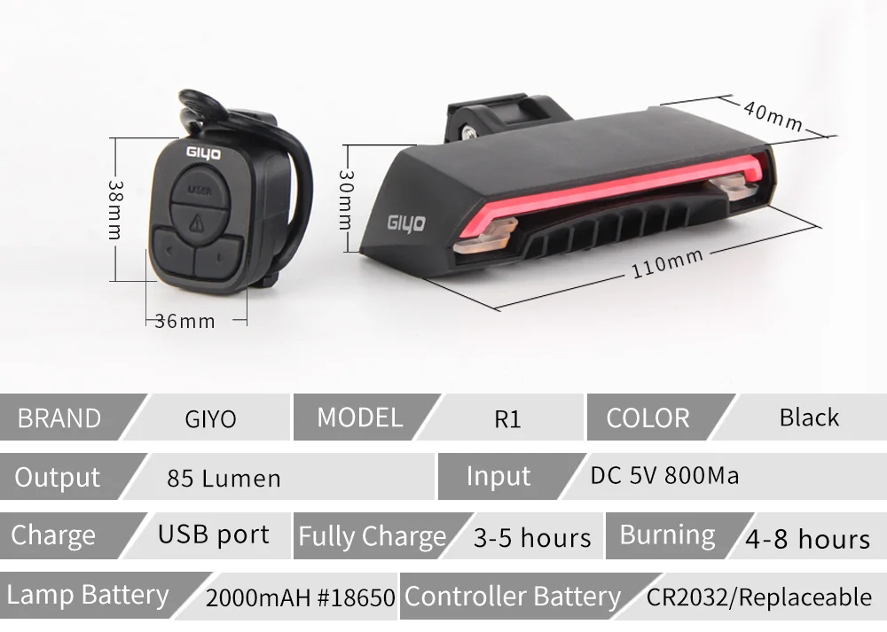 Perfect xlite100 wireless remote control steering bicycle gub taillights USB charging riding with speaker bell giyo Bicycle Ligh 1 Perfect xlite100 wireless remote control steering bicycle gub taillights USB charging riding with speaker bell giyo Bicycle Ligh 1