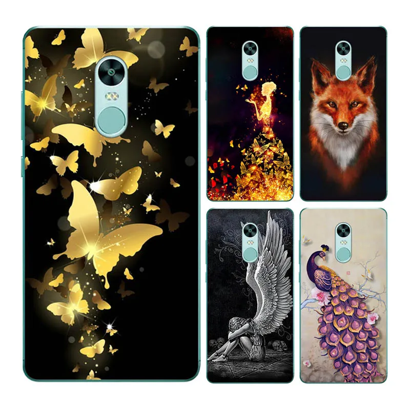 

For Xiaomi Redmi Note 4x soft silicon For Coque Xiaomi Redmi Note 4x 5.5" Animal cute printing protective Back coves Note 4x bag