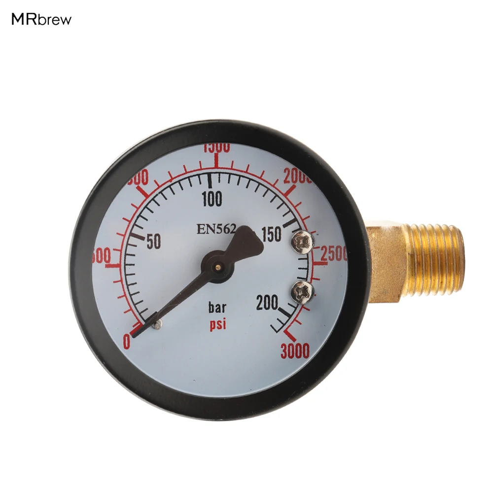 Домашний пивоваренный разливной пивной газ Co2 регулятор давления Манометр, высокое давление, 0-3000 фунтов/кв. дюйм, домашнее ПИВОВАРЕНИЕ