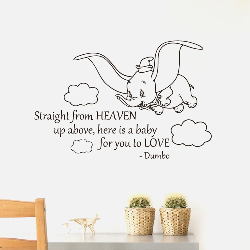 Dumbo Quote Wall Sticker Home Room Decor