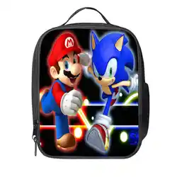 Super Mario Bros звуковая сумка-холодильник с героями мультфильмов для девочек, портативные термо-пищевые сумки для пикника для школьников, для