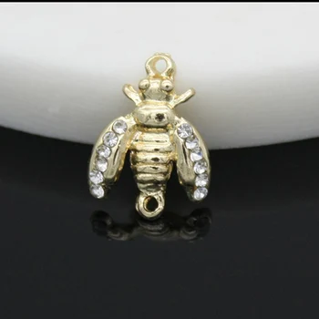 

high quality clothing private trademark metal custom clothing labels alloy main labels 1.2*1.6cm diamond bee sewing labels