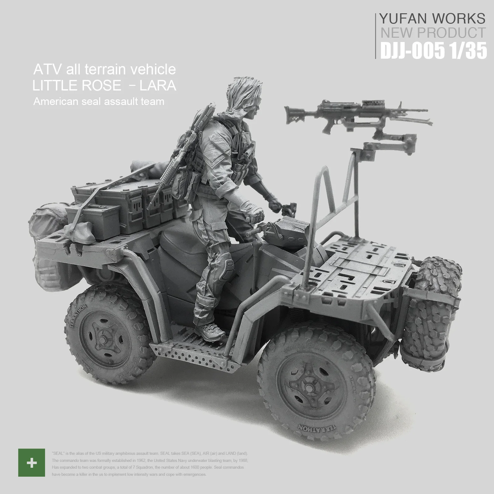 

Resin Figure With Female Driving Suit For 1/35 Female Soldier Seal Troop Terrain Vehicle Model Kit Djj-05