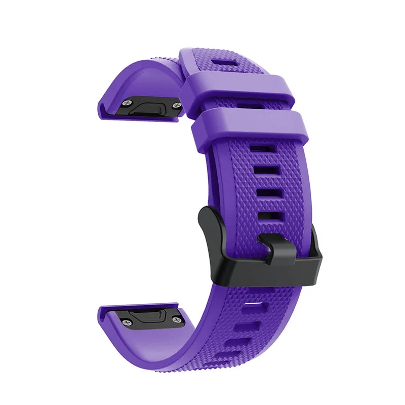Фиолетовый Ремешок для часов Quick Release наручный ремешок для часов Garmin Fenix 5 forerunner 935 gps ремешок для часов Модный спортивный силиконовый браслет - Цвет: Фиолетовый