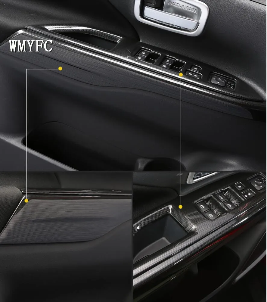 Автомобильный чехол для Mitsubishi Outlander ABS пластиковый салон, дверь, подлоктоник декоративная ручка отделка