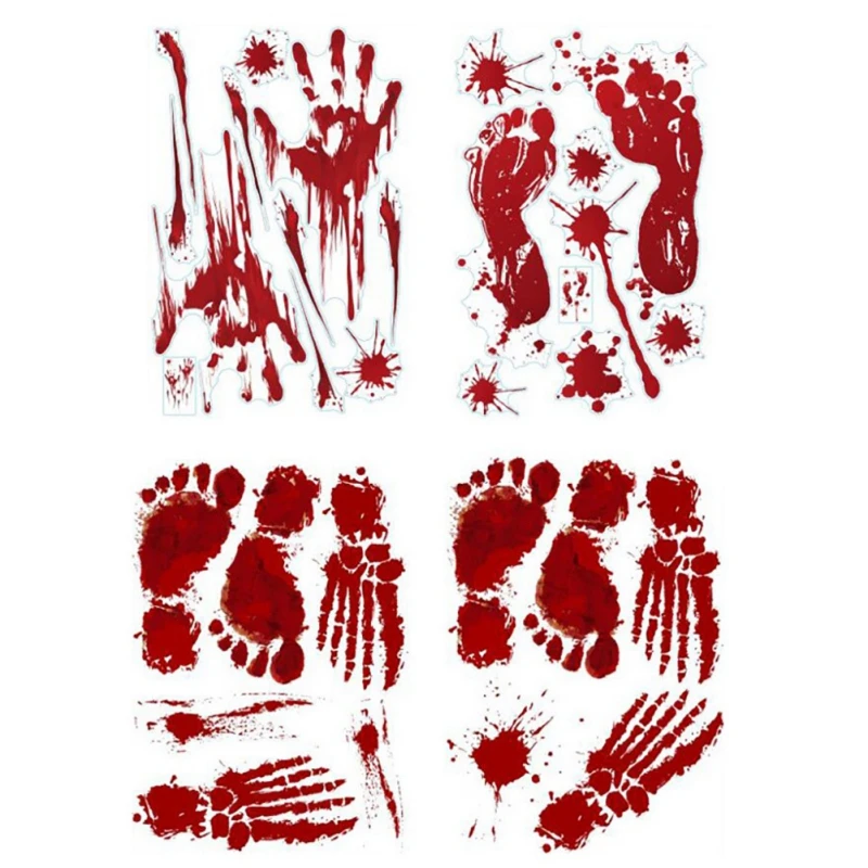 Halloween Ghost Hand Zombie Window Wall Stickers Horror Decal Home Party Decor