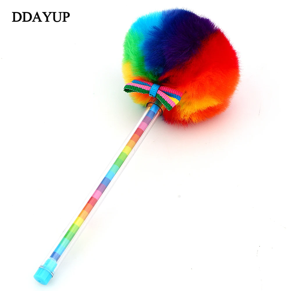 Creative Candy Color Fur Plush Ball Shape Gel Pen Cute Student Learning Stationery School Supplies|Шариковые ручки| |