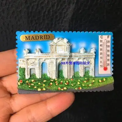 Креативный испанский магнит для путешествий, холодильник, Мадрид, Valencia, смола, 3D магнитный стикер на холодильник, сувенир для путешествий, украшения для кухни - Цвет: see chart