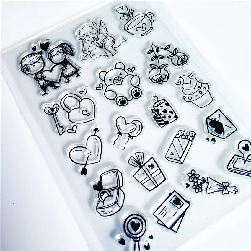 

Hot sale lucky charm Transparent Clear Stamps / Silicone Seals Roller Stamp for DIY scrapbooking photo album/Card Making