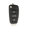OkeyTech-funda abatible de 3 botones carcasa de llave a distancia de coche, tecla de entrada sin llave, funda KD para Audi A6L Q7 A2 A3 A4 A6 A6L A8 TT sin hoja ► Foto 3/6
