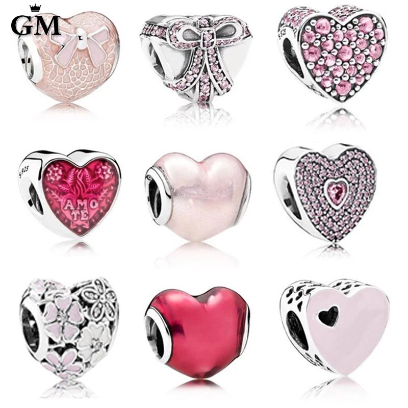 

GM100%925 Sterling Silver Original Copy High Quality 1:1 Multi-Style Multi-Color Set With Cubic Zirconia Love Beads Logo Packag