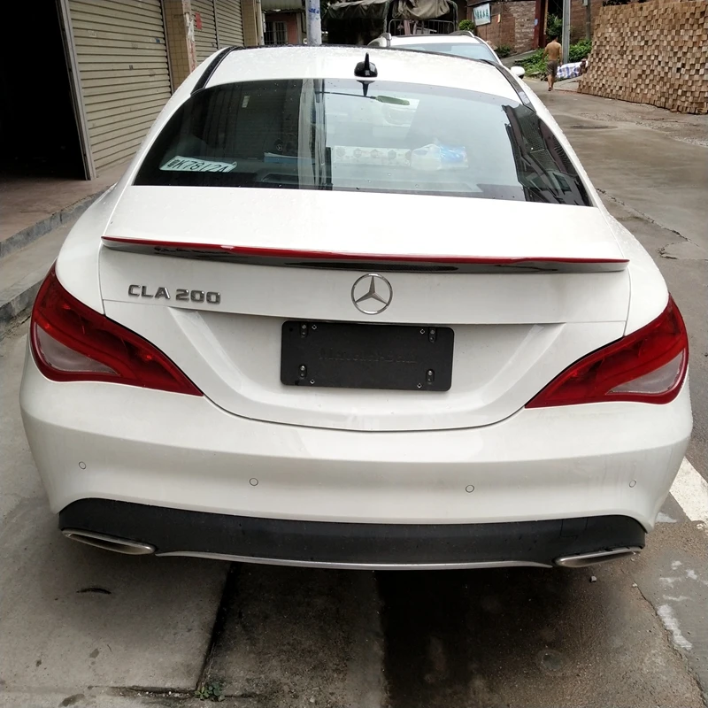 Para Mercedes benz W117 спойлер R estilo CLA200 CLA250 CLA45 fibra-де-де carbono спойлер trasero для W117 спойлер