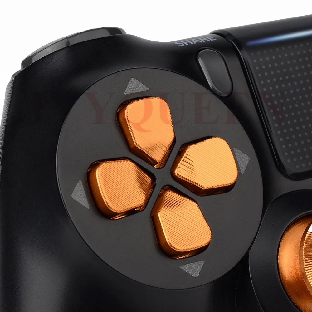 IVYUEEN Gold для sony Dualshock 4 PS4 DS4 Pro тонкий контроллер алюминиевые металлические аналоговые палочки кнопки действия комплект модов