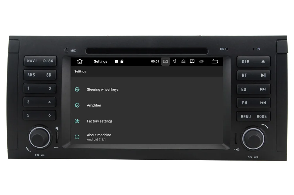 Clearance In Stock Quad Core 1024x600 HD Capacitive Touch Screen Car DVD for BMW E39 Android 7.1 E53  Wifi 3G Bluetooth Radio Canbus 22