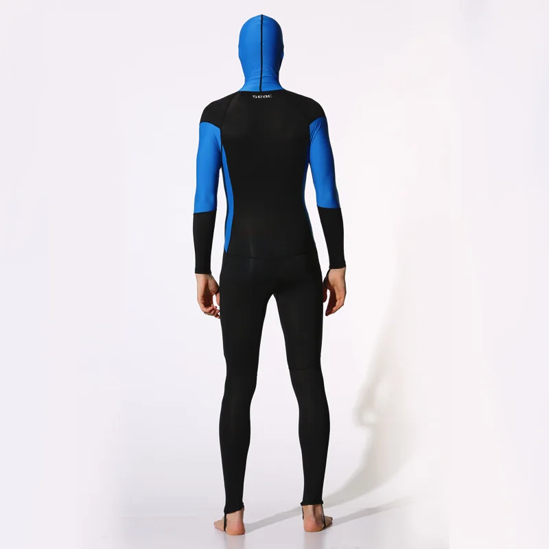 Мужской костюм для плавания с аквалангом из лайкры капюшоном и защитой от УФ