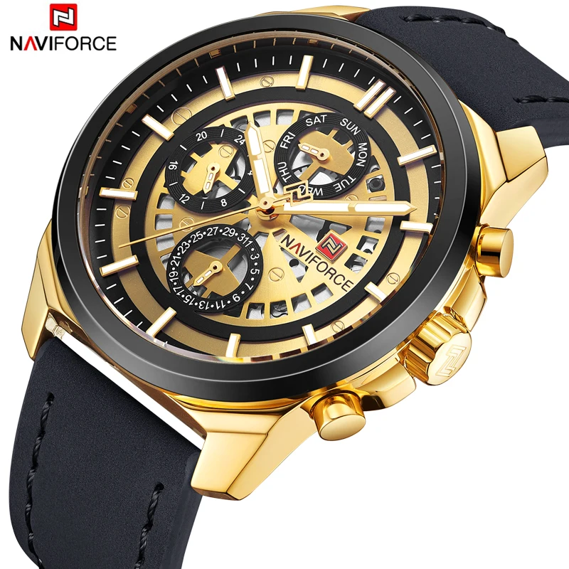 

NAVIFORCE Luxury Brand Men Quartz Wrist watches Men's Quartz 24 hour Date Clock Male Sports Waterproof Watch Relogio Masculino