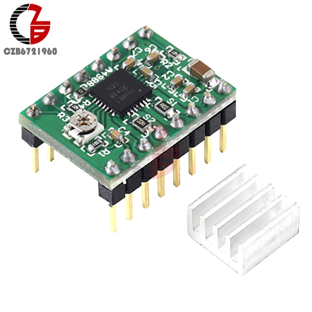 

Stepper Driver A4988 Stepper Motor Driver Module with Aluminum Heat Sink for Reprap 3D Printer