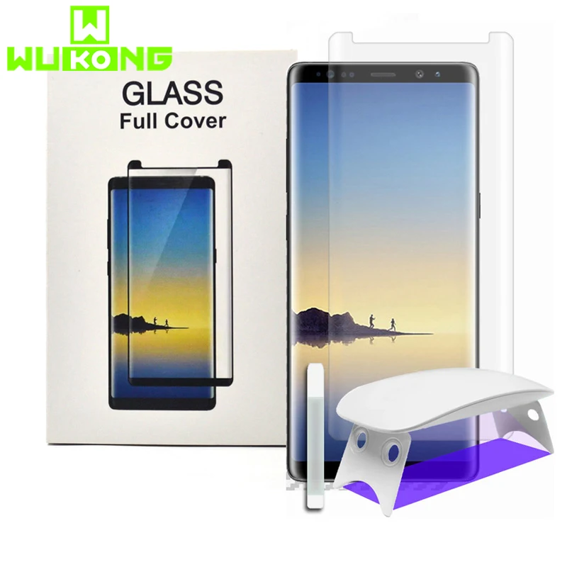 UV Full Glue Screen Protector For Samsung Note9 8 S8 S9 Plus S10Plus Note 10 Plus