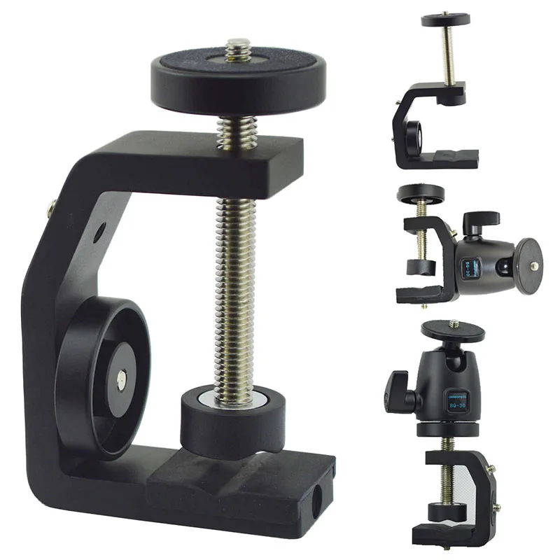 Flexible Mini Portable Swiveling C Clamp Clamp Tripod Stand Table Clamp