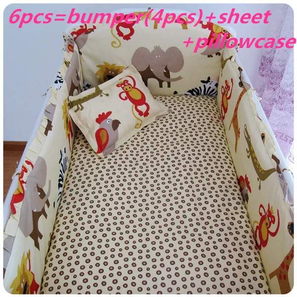 

Promotion! 6/7PCS Crib bedding set reactive printing baby bedding set ,duvet cover ,120*60/120*70cm