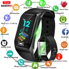 BANGWEI 2019 Smart Fitness Watch Men Women IP67 Waterproof Watch Blood Pressure Heart Rate Monitor For Android ios Sport Watch