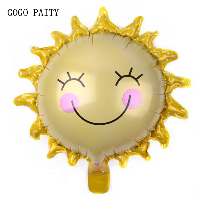 GOGO PAITY, Подсолнух, Подсолнух, Золотая улыбка, солнечный цвет, алюминиевый шар, воздушный шар, на день рождения, вечерние, декоративные, композиции