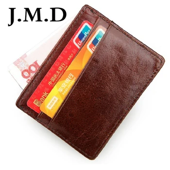 

J.M.D 100% Tanned Genuine Cow Leather Mens Card Case Slim Wallet Super Thin Front Pocket Purse ID Card Holder 8101