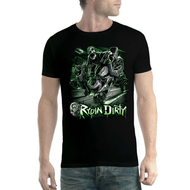 

Motorbike Wheelie Rydin Dirty Men T-shirt XS-5XL New