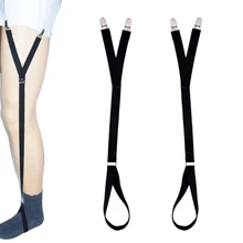 2 шт./компл. Y стиль эластичные ноги подтяжки рубашка остается без застежки запорные зажимы