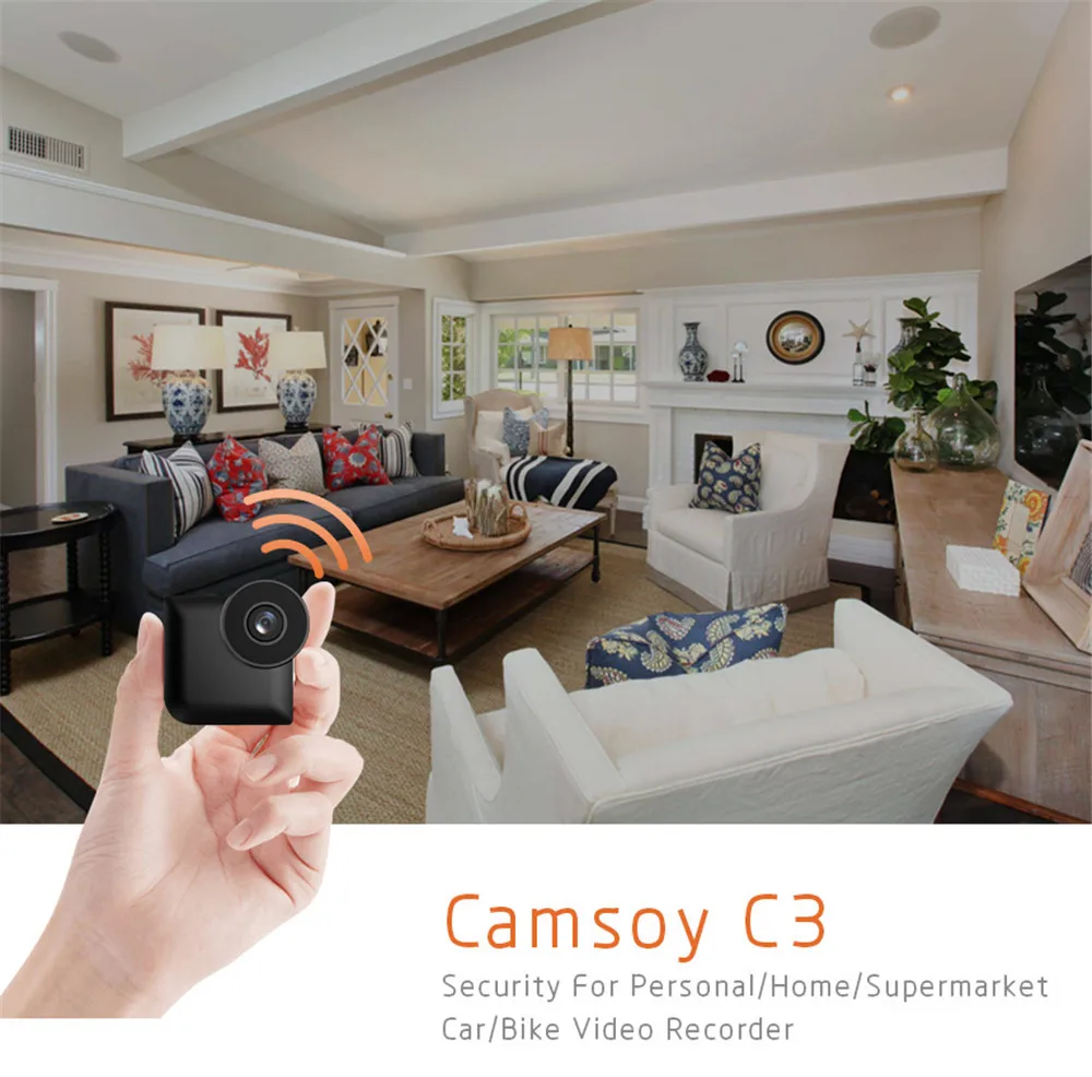Camsoy C3 Wifi мини камера микро беспроводная IP управление 720P HD мини видео рекордер ночная версия датчик движения камера Мини Wifi