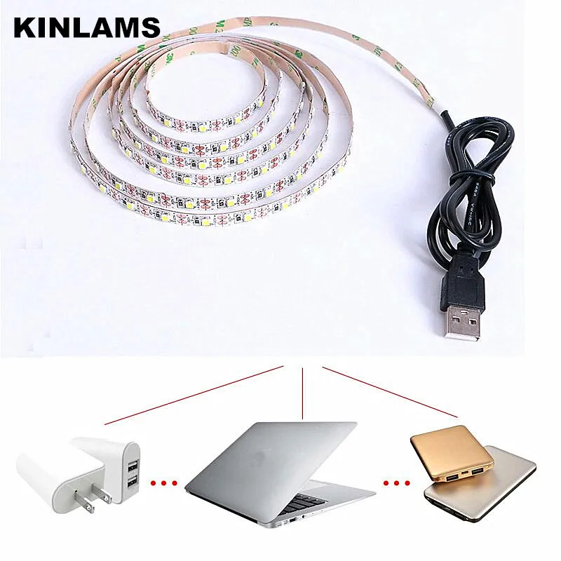 Kinlamсветодиодный светодиодные ленты USB кабель мощность 5 В свет лампы Рождество Открытый Отдых в помещении высокая яркость декоративные