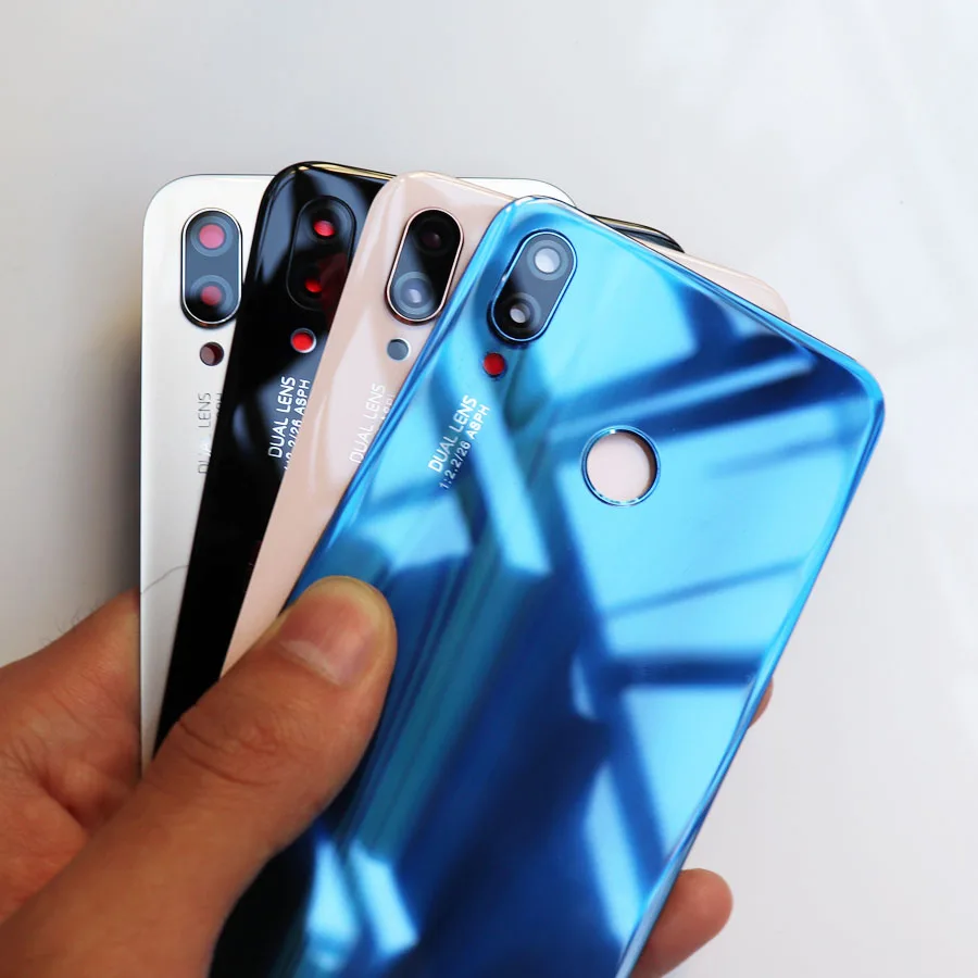 Оригинальное 3D стекло для Huawei P20 lite Задняя стеклянная панель крышка аккумулятора