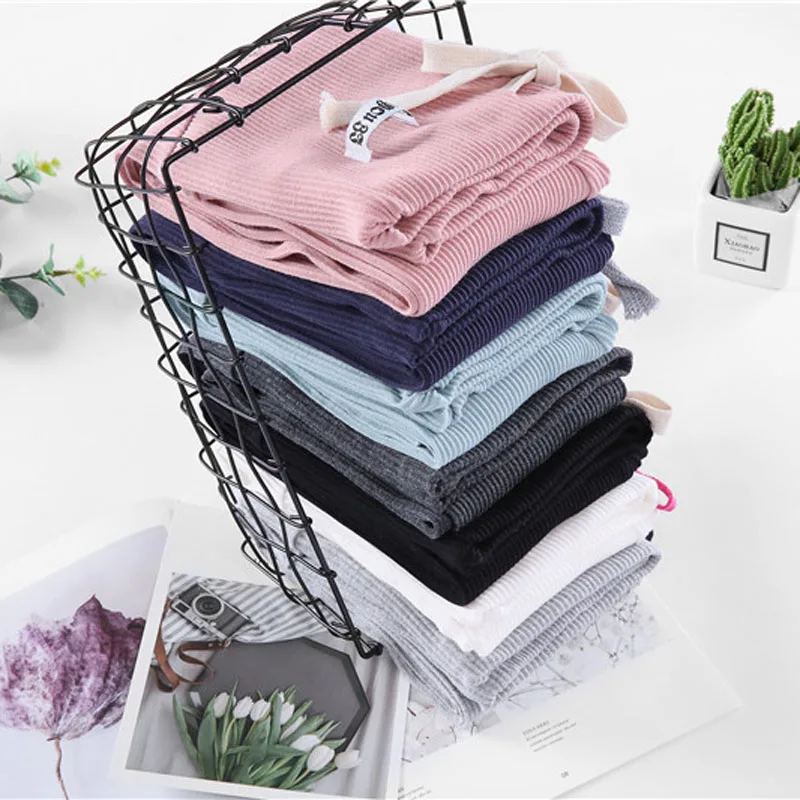 Leggings For Pregnant Women Super Stretch High Waist Pregnant Pants Legging Belly 100% Cotton Maternity Clothes Spring Wear