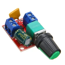 Ультра-маленький контроллер скорости двигателя постоянного тока 12V 24V PWM DC регулятор скорости двигателя светодиодный регулятор скорости вентилятора Регулируемый переключатель 3 V-35 V