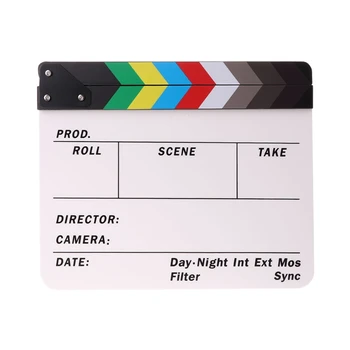 

Colorful Clapper Board Acrylic Director TV Movie Film Clapboard Tools