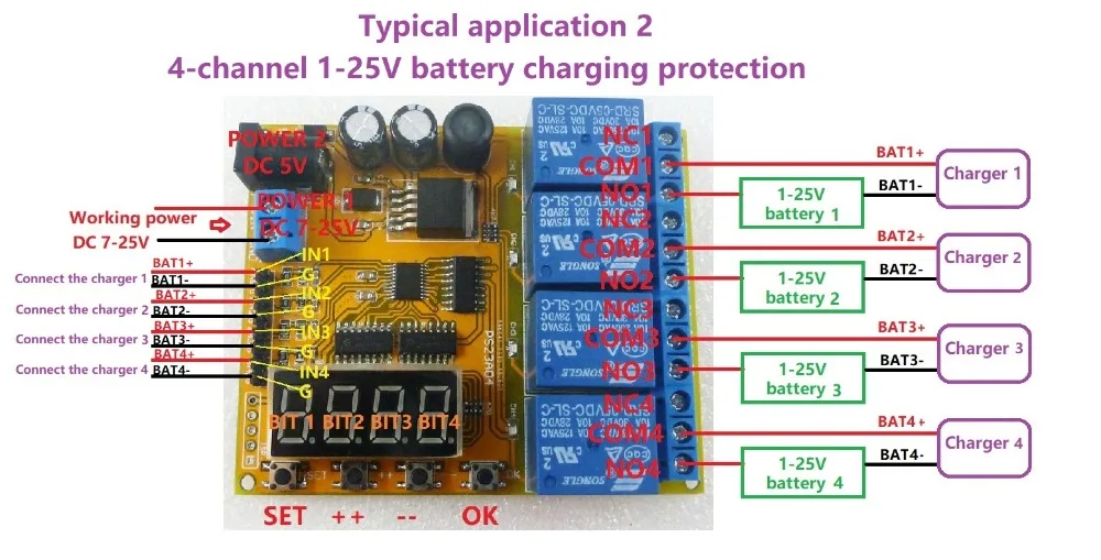 DYKB 4CH 3 7 V 4 2 12V 14 8 24V свинцово кислотная Ni Cd MH Li Ion PO литиевая батарея Зарядка