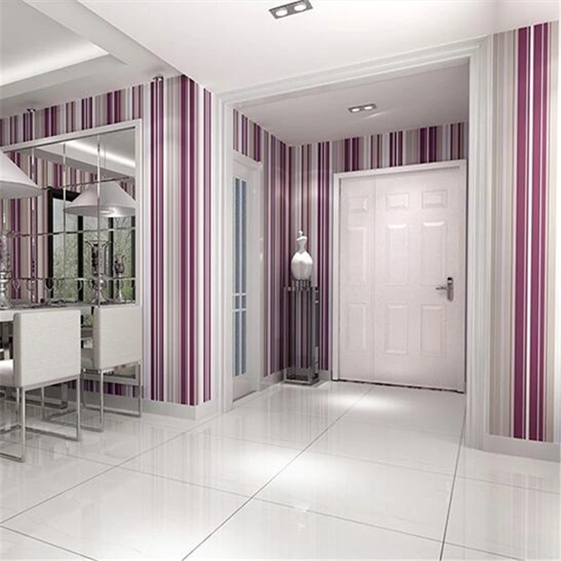 Simple and clean modern wallpaper Nordic style papel de parede living room study bedroom purple red vertical stripes wall paper Simple and clean modern wallpaper Nordic style papel de parede living room study bedroom purple red vertical stripes wall paper