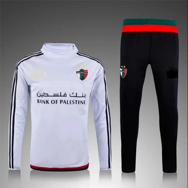 LS 2015 2016 SoccerTracksuit Black Football Training Suits Jacket 2016 Palestine Black Pant Soccer Track Suit|jersey winter|jersey saintspants spandex - AliExpress