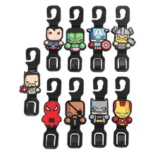 1 пара аксессуаров с аниме-героями мультфильмов Бэтмен Автомобильная вешалка на подголовник заднего сиденья крючок подвесной мешок кошелек Ткань Продуктовый Зажим Автомобильный зажим